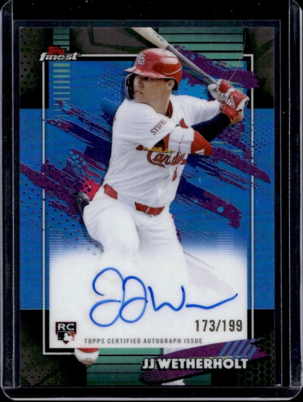 2026 Topps Finest JJ Wetherholt Auto RC Sky Blue Refractor #/199 Cardinals