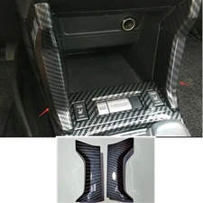 Carbon fiber console storage box cover trim For Subaru forester 2013-2015 2pcs