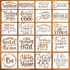 Word Stencils for Painting on Wood Sign Canvas Fabric, Reusable Welcome Farmhous