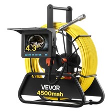 98ft Pipe Inspection Camera: 4.3in Display, IP68, 120  View, 4500mAh Battery