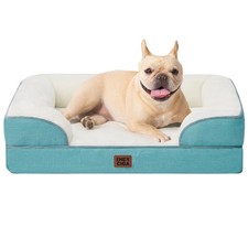 Orthopedic Waterproof Memory Foam Dog Bed Turquoise, Small 30 x 20 x 6.5 in