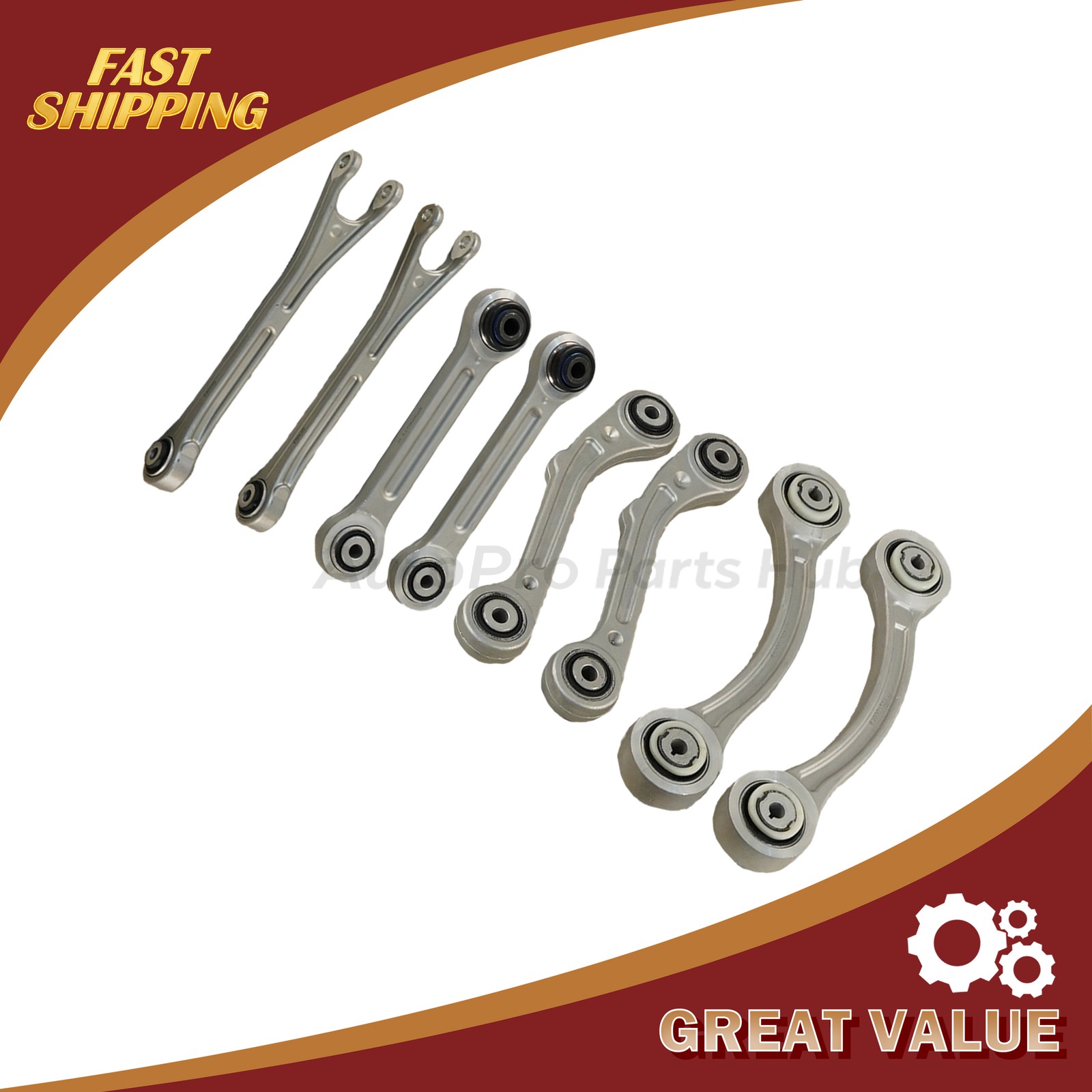 NEW 8PCS Fit Maserati Ghibli Quattroporte 14-16 Rear Suspension Control Arm Set
