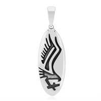 Cavill SilberanhäNger 925 Sterling Silber FlüGel Kreuz Unisex Schmuck