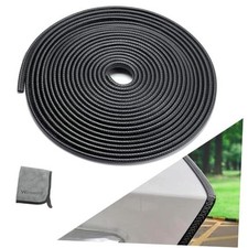16.4ft 5m Car Door Edge Guards Black Rubber, No Glue, U 16-2/5Ft black