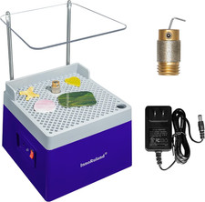 Mini Stained Glass Grinder Kit with Diamond Bit, 9V Portable Tool Blue