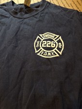 FDNY Fire Department Shirt Medium Engine 226 New York Downtown Express Brooklyn