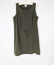 J. Jill Dress MP Green Fit On the Go Lightweight Tank Drawstring Pockets Comfy