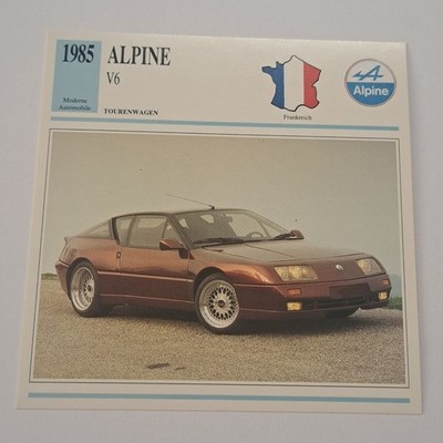 ALPINE V6 - 1985 - Geschichte & Technische Daten -  Karte