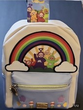 Teletubbies Rainbow Mini Backpack - White  Light Blue New