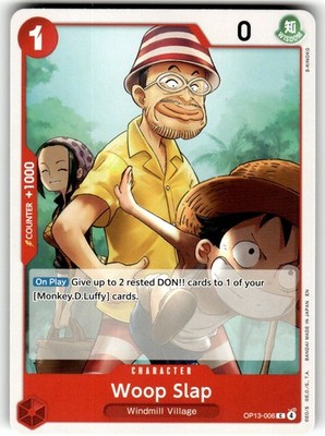 One Piece Carrying On His Will Card OP13-006 Woop Slap
