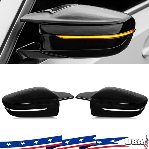 M Style Mirror Cover Caps For 2016+ BMW 7 Series G11 G12 740i 750i Glossy Black