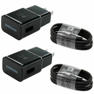 Original Samsung Galaxy Fast Charger 2-Pack: 2x Power Adapters + 2x USB-C Cables