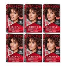  Pack of 6 - Revlon ColorSilk Permanent Hair Color  43 Medium Golden Brown