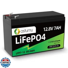 12V 7Ah(8Ah) Lithium Battery, LiFePO4 Battery, 4000+ Deep Cycle Lithium Iron 