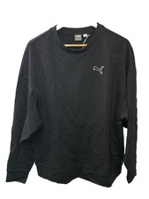 PUMA Women's Better Essentials Crew Sweatshirt Size Large Long Sleeve Black