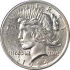1924-P Peace Dollar PCGS MS63 Bright White Nice Eye Appeal Strong Strike - ST...
