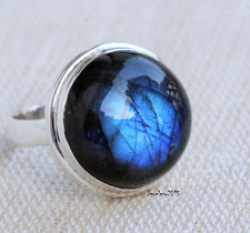 Blue Labradorite Gemstone 925 Sterling Silver Handmade Ring All Size SR2345