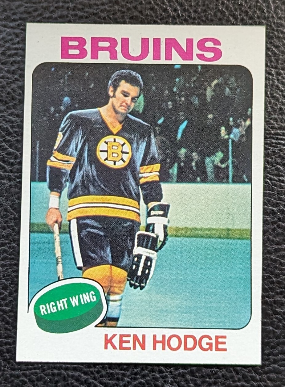 1975 Topps Hockey Ken Hodge Card # 215 - Nice Card