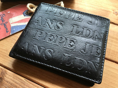 Pepe Jeans Men's Leather RFID Wallet – Horizontal Design With Coin Purse, Card Slots & Bill Compartments (Black/White) - View #2