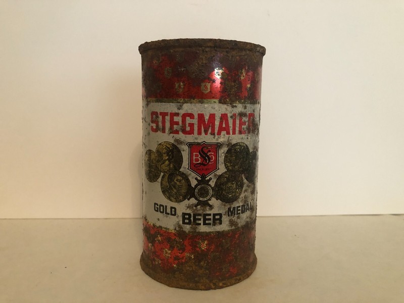 1950s Stegmaier Gold Medal Beer Flat Top Can, Stegmaier Brwg, Wilkes-Barre, PA
