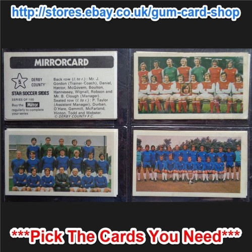 DAILY MIRROR - MIRRORCARDS STAR SOCCER SIDES 1971-72 (G) *PLEASE SELECT CARD*