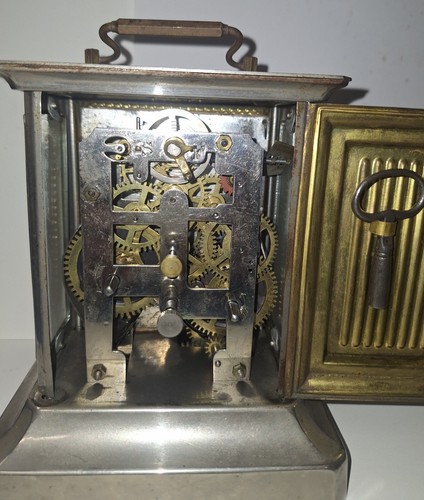 ANTIQUE GERMAN KIENZLE VICTORIAN CARRIAGE CLOCK WORKING WITH MUSICAL ALARM - Picture 9 of 12