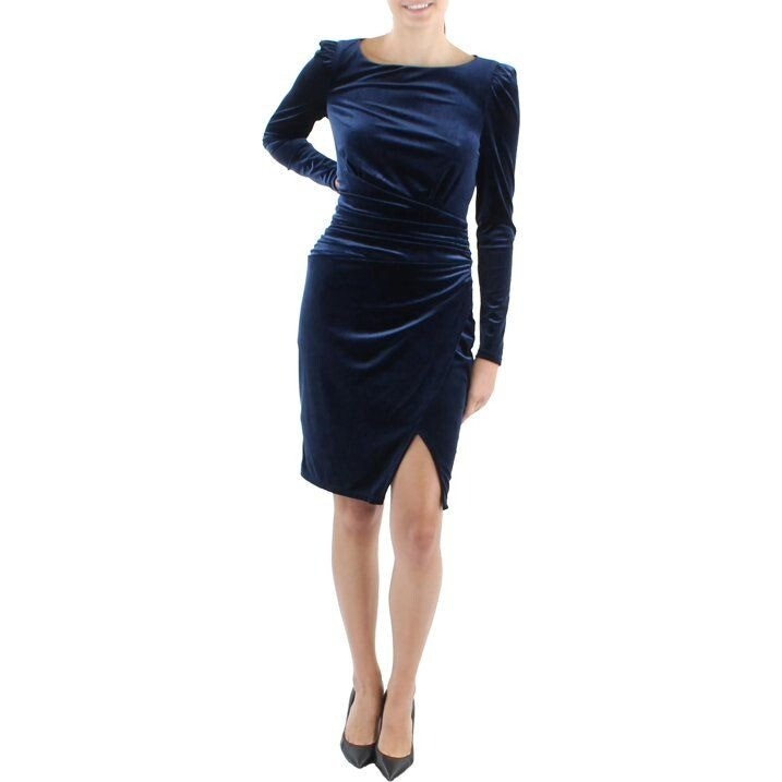 Lauren Ralph Lauren Women's Velvet Puff-Sleeve Cocktail Dress Lauren Ralph Lauren Women's Velvet MIDI Evening Dress Navy Size 8 NWT | eBay