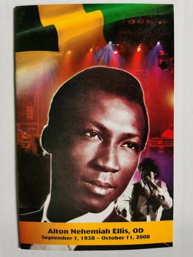 ALTON ELLIS FUNERAL PROGRAM SIGNED BY CELEBRITIES