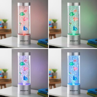 Global Gizmos Magical Bubble Lampen entspannend / 12 LEDs mit 7 wechselnden Farben