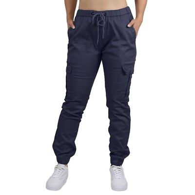 Women's Cargo Jogger Pants Cotton Flex with Stretch Comfort (Size: S-2XL) NEW