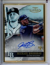 2020 Topps Gold Label Michael Brosseau Tampa Bay Rays Framed Rookie Auto