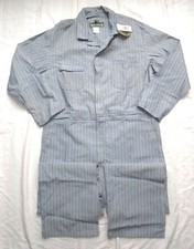NWT Vintage 90s Bercowear Mens Herringbone Denim Coveralls Jumpsuit