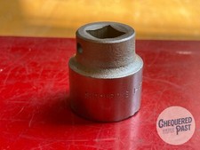 Vintage SIDCHROME 1" AF 1/2"dr Imperial Socket Made in Australia 2 #SAFS01