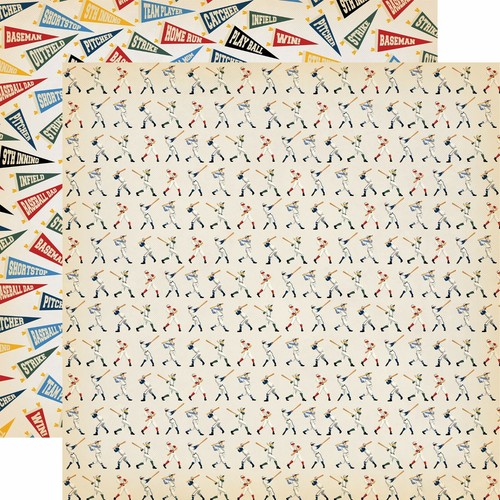 2 Hojas de Papel Bella BÉISBOL 12x12 Libro de recortes Cartas - Tú eliges - Imagen 3 de 13