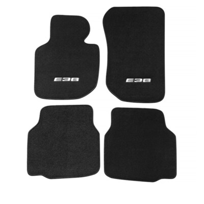 4 Pcs Custom Fit Black Carpet Floor Mat Embroidered For 92-98 BMW 3-Series E36