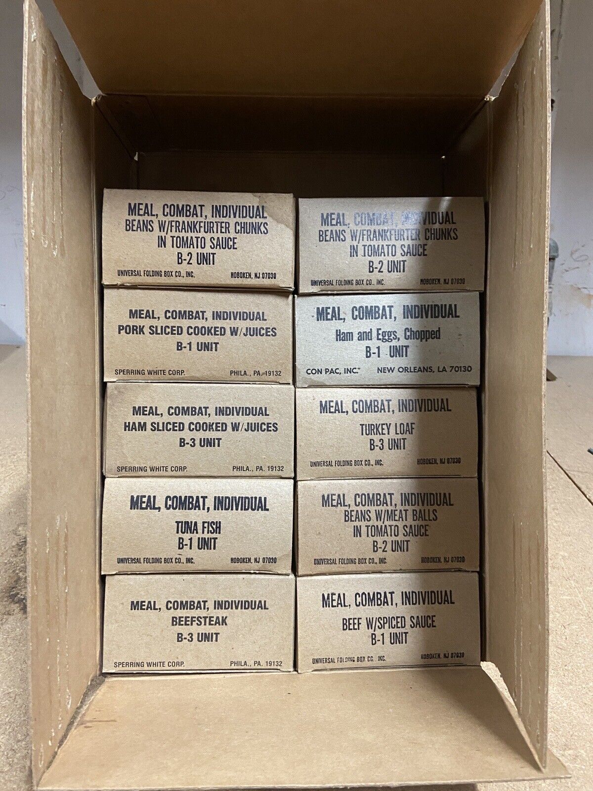 Full Case Vintage Military C Rations