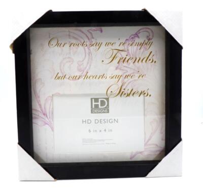 Frame ''Our roots say we're simply friends'' 6x4 black picture frame