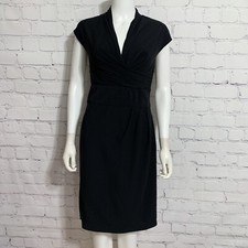 Vintage Julian Taylor Women’s Wrap Dress 2 Black Back Zip