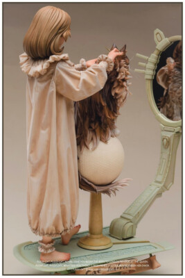 Unpainted 1/7 Scale Cat Haircut Girl Unassembled Resin Figure