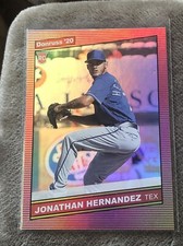 Jonathan Hernandez 2020 Donruss Holo Purple Retro Rookie #238 Rangers Parallel