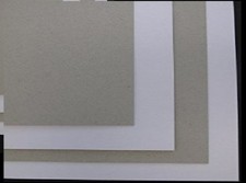 Acid free 10 x white line grey & white Mount board 2mm thick 2000mic