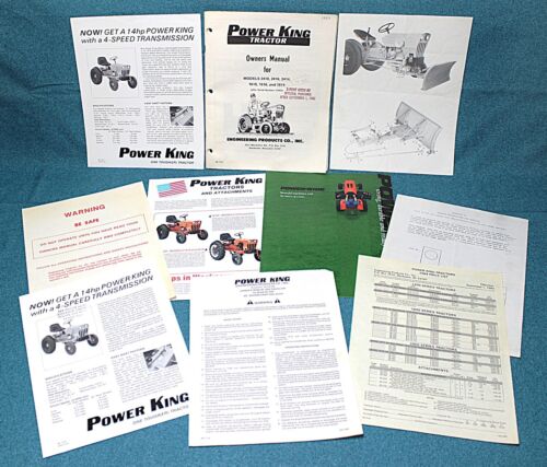 POWER KING Tractor Models 2414,16,18 - 1614,16,18 Owner's Manual + Other Papers