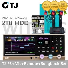 TJ Media P3 Karaoke Machine System 2TB  TMW-80 Mic  Remote  Song Book