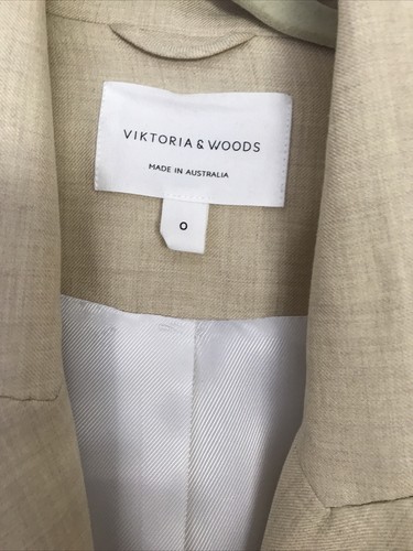 VIKTORIA & WOODS "Endorphin blazer" Cornsilk size 0 - NEW RRP $650 - Picture 7 of 8