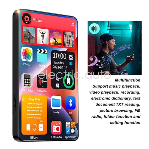 4 inch Full Touch Screen Bluetooth 5.2 Android MP3 Music MP4 Video Player 128GB