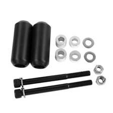 Black 4" Crash / Guard Bar Shock Mounts Frame Sliders For Harley Dyna 1991-2005 