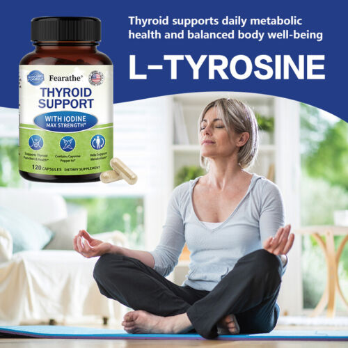 Advanced Thyroid Support Supplement mit Jod Kapseln Kostenloser Versand - Bild 3 von 13