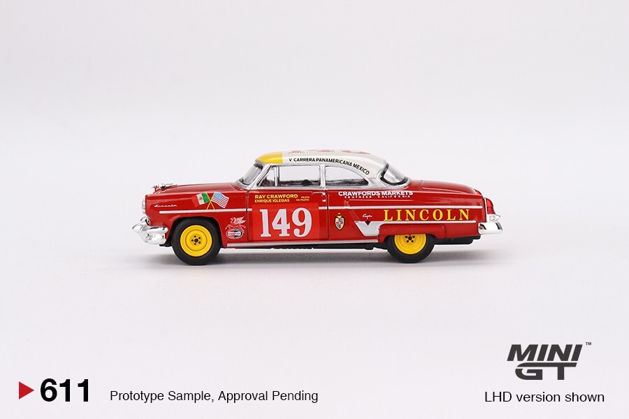 2023 Mini-GT Overseas Box Ed 1954 LINCOLN CAPRI Carrera Panamericana #MGT00611-L