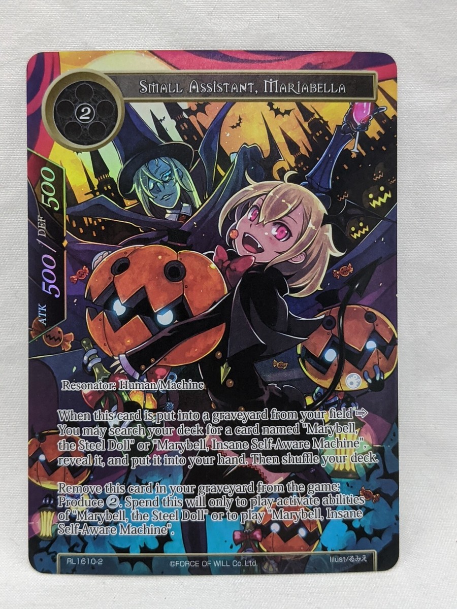 Force Of Will TCG Small Assistant Mariabella Full Art Promo Card