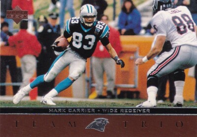 1996 Upper Deck Team Trio Mark Carrier #TT51 Carolina Panthers Insert